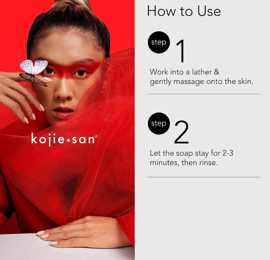 Kojie San Skin Brightening Soap - Original Kojic Acid Soap for Face & Body - Cosmetic Soap for Beautifully Fresh Skin (2 X 65g Bars)
