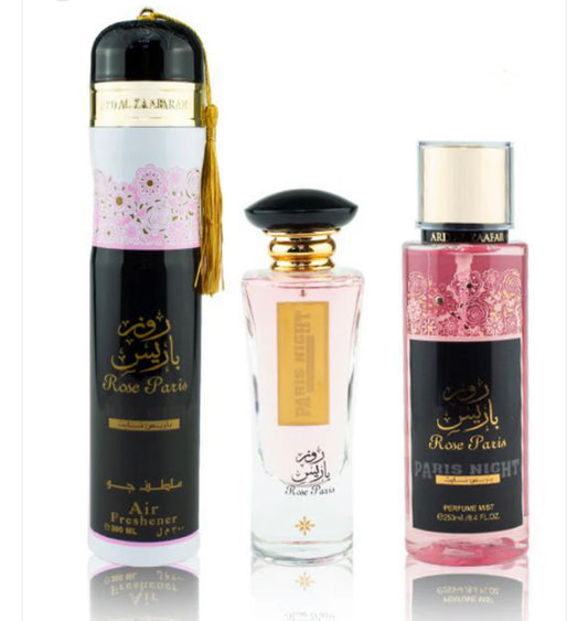 Rose Paris gift set | 3 pieces | by Ard Al Zaafaran
