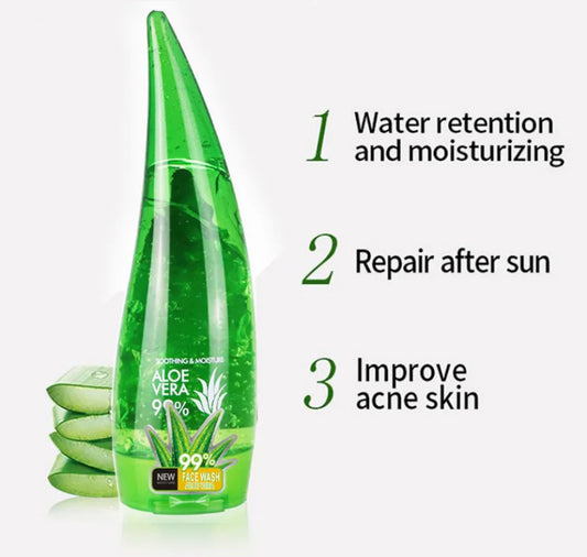 Aloe Vera Gel 99% Pure Natural Organic Multipurpose Soothing Hair & Skin Care 126ml